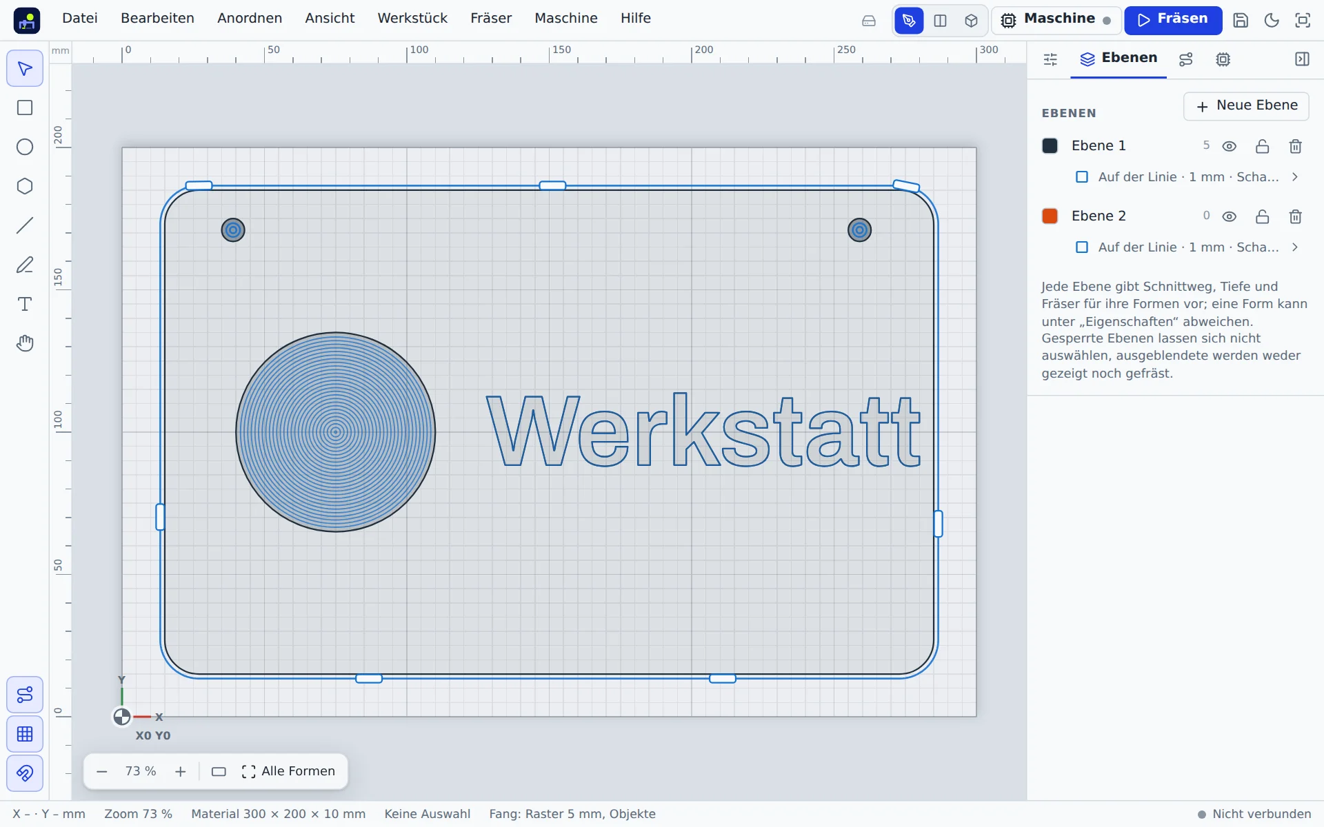 Layers tab with two layers
